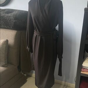 Zara Elegant Black Long Sleeve Dress